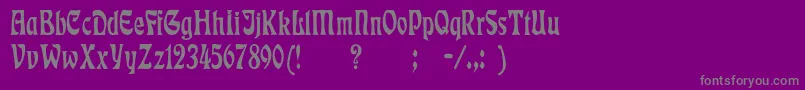 EckmannCn Font – Gray Fonts on Purple Background