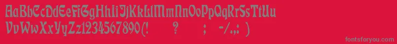 EckmannCn Font – Gray Fonts on Red Background