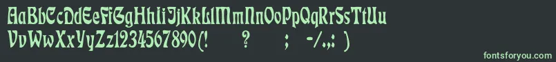 フォントEckmannCn – 黒い背景に緑の文字