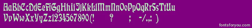 EckmannCn Font – Green Fonts on Purple Background