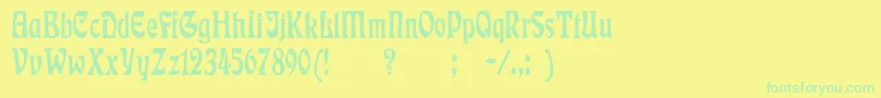 Подробнее о шрифте EckmannCn Шрифт EckmannCn – зелёные шрифты на жёлтом фоне