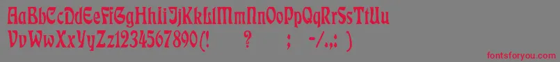 EckmannCn Font – Red Fonts on Gray Background