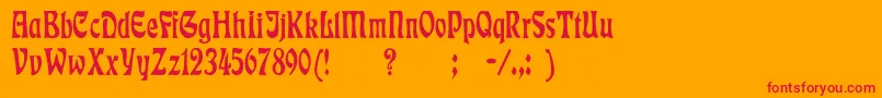 EckmannCn Font – Red Fonts on Orange Background