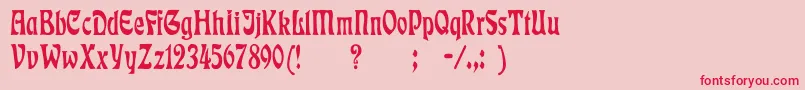 EckmannCn Font – Red Fonts on Pink Background