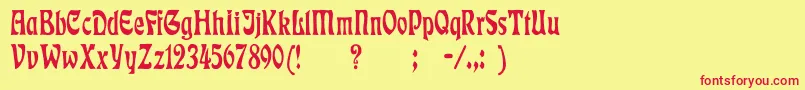 EckmannCn Font – Red Fonts on Yellow Background