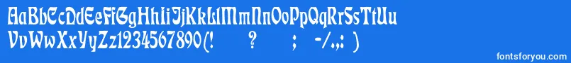 EckmannCn Font – White Fonts on Blue Background