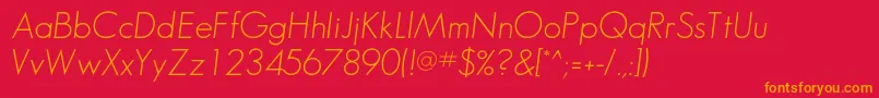 SansserifflfItalic Font – Orange Fonts on Red Background