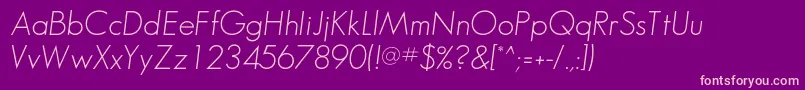 SansserifflfItalic Font – Pink Fonts on Purple Background