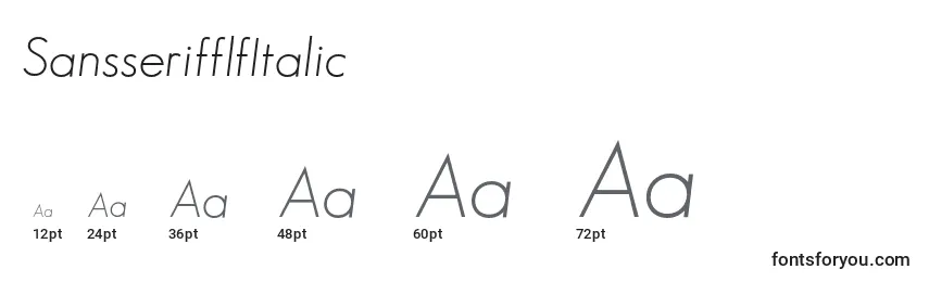 Размеры шрифта SansserifflfItalic