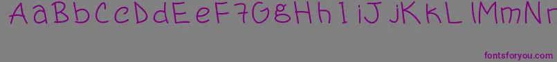 Handergus Font – Purple Fonts on Gray Background