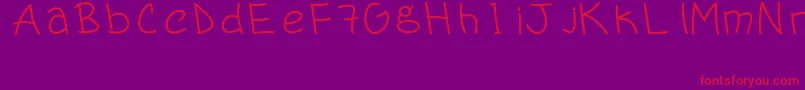 Handergus Font – Red Fonts on Purple Background