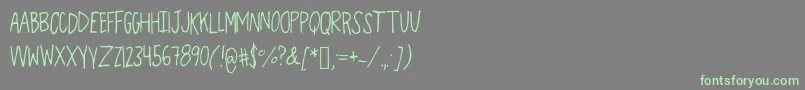 OverTheMoon Font – Green Fonts on Gray Background
