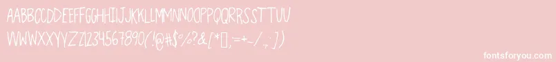 OverTheMoon Font – White Fonts on Pink Background