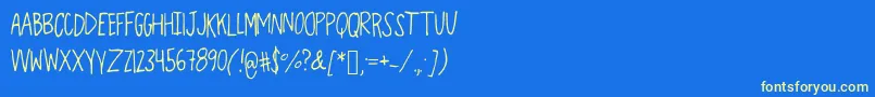 OverTheMoon Font – Yellow Fonts on Blue Background