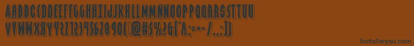 Подробнее о шрифте Grendelsmotherpunch Шрифт Grendelsmotherpunch – чёрные шрифты на коричневом фоне