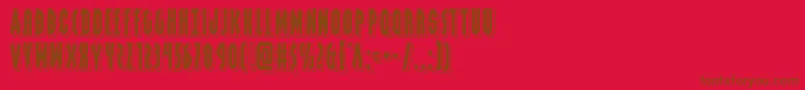 Grendelsmotherpunch Font – Brown Fonts on Red Background