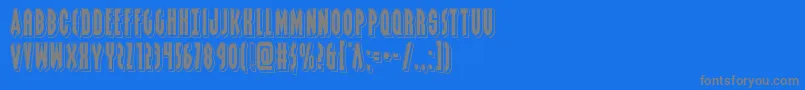 Шрифт Grendelsmotherpunch – серые шрифты на синем фоне