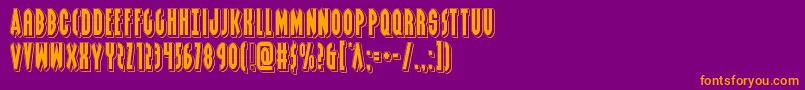 Grendelsmotherpunch Font – Orange Fonts on Purple Background