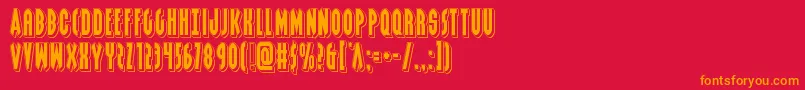 fuente Grendelsmotherpunch – Fuentes Naranjas Sobre Fondo Rojo