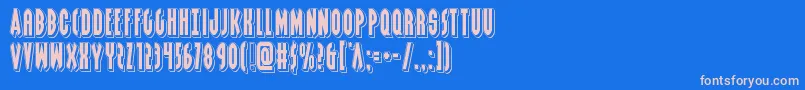 Подробнее о шрифте Grendelsmotherpunch Шрифт Grendelsmotherpunch – розовые шрифты на синем фоне
