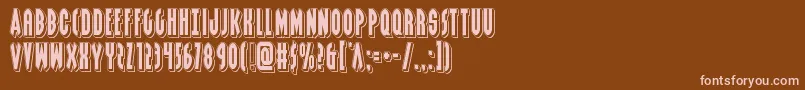 Grendelsmotherpunch Font – Pink Fonts on Brown Background