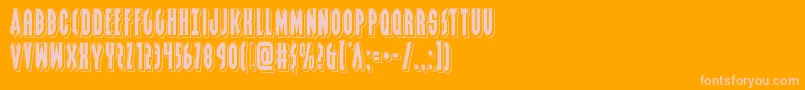 Grendelsmotherpunch Font – Pink Fonts on Orange Background