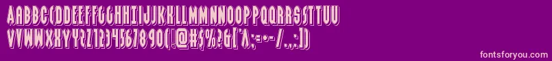 Weitere Informationen zur Grendelsmotherpunch-Schriftart Grendelsmotherpunch-Schriftart – Rosa Schriften auf violettem Hintergrund