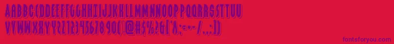 Grendelsmotherpunch Font – Purple Fonts on Red Background