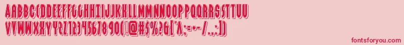 Grendelsmotherpunch Font – Red Fonts on Pink Background