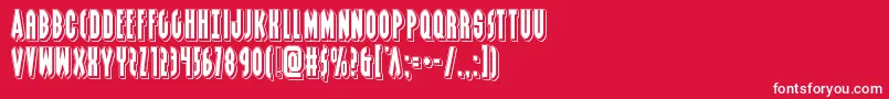 Grendelsmotherpunch Font – White Fonts on Red Background