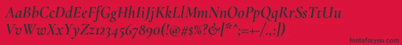 CormorantBolditalic Font – Black Fonts on Red Background