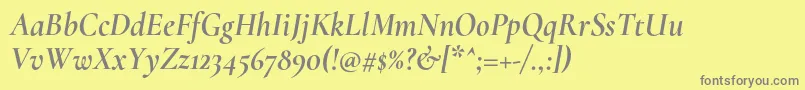 CormorantBolditalic Font – Gray Fonts on Yellow Background