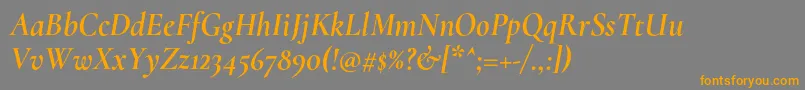 CormorantBolditalic Font – Orange Fonts on Gray Background