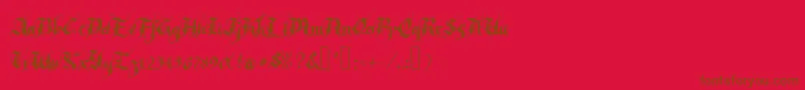 En savoir plus sur la police Rhapsody Police Rhapsody – polices brunes sur fond rouge