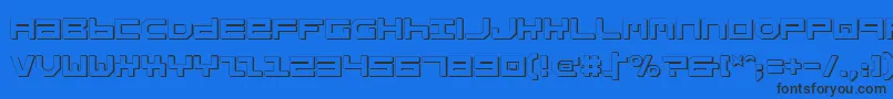 StuntmanShadow Font – Black Fonts on Blue Background