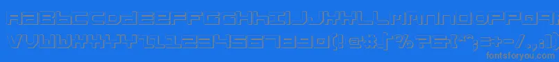 StuntmanShadow Font – Gray Fonts on Blue Background