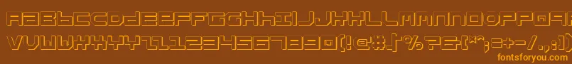 StuntmanShadow Font – Orange Fonts on Brown Background