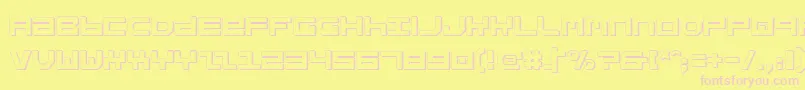 StuntmanShadow Font – Pink Fonts on Yellow Background