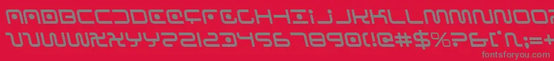 Saganleft-Schriftart – Graue Schriften auf rotem Hintergrund