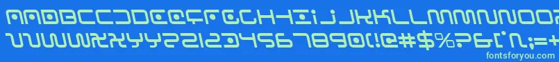 Шрифт Saganleft – зелёные шрифты на синем фоне