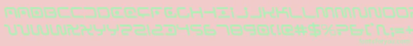 フォントSaganleft – ピンクの背景に緑の文字