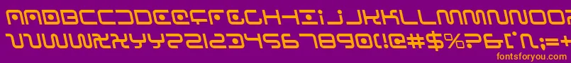 フォントSaganleft – 紫色の背景にオレンジのフォント
