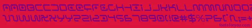 Saganleft Font – Purple Fonts on Red Background