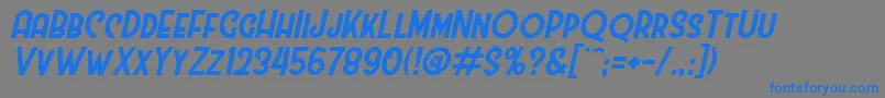 fuente WestmeathItalic – Fuentes Azules Sobre Fondo Gris