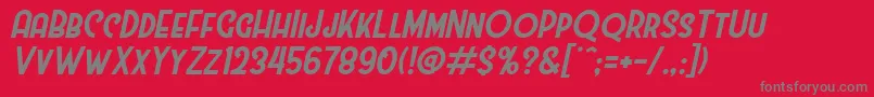 fuente WestmeathItalic – Fuentes Grises Sobre Fondo Rojo