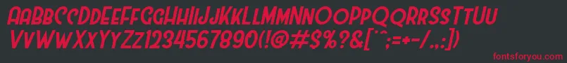 フォントWestmeathItalic – 黒い背景に赤い文字