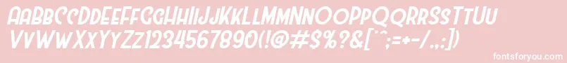 WestmeathItalic Font – White Fonts on Pink Background