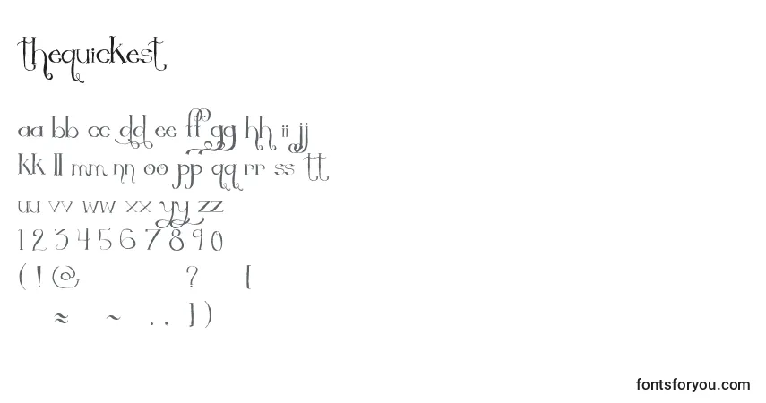 Шрифт Thequickest – алфавит, цифры, специальные символы