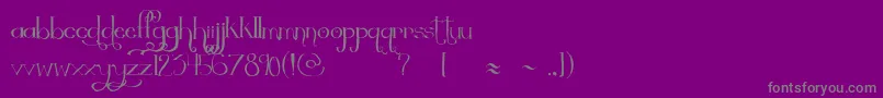 Thequickest-Schriftart – Graue Schriften auf violettem Hintergrund