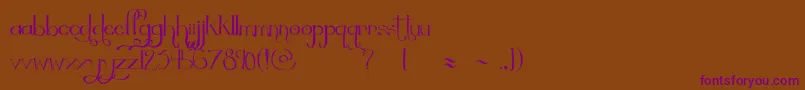 Thequickest Font – Purple Fonts on Brown Background